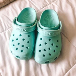 light blue crocs